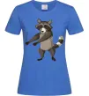 Женская футболка Єнот танцює Ярко-синий Женская футболка Єнот танцює Ярко-синий фото