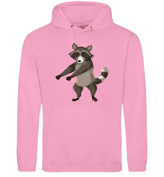 Жіноча толстовка (худі) Єнот танцює Рожевий фото