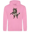 Жіноча толстовка (худі) Єнот танцює Рожевий фото