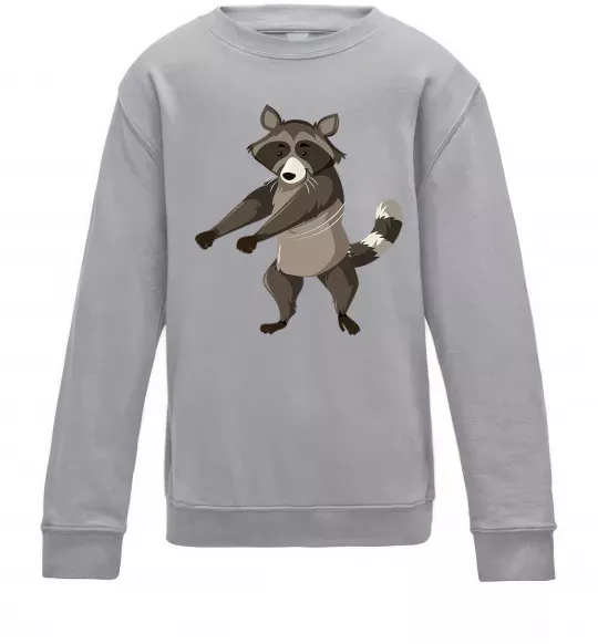 Детский Свитшот Єнот танцює Серый меланж фото