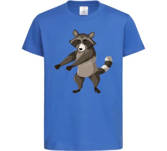 Детская футболка Єнот танцює Ярко-синий фото