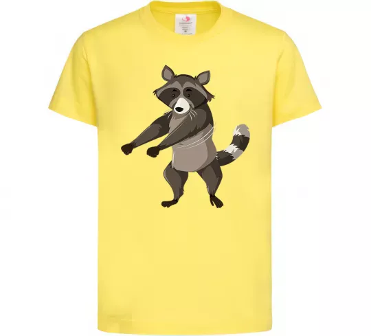 Детская футболка Єнот танцює Лимонный фото