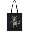 Еко-сумка Єнот танцює Чорний Еко-сумка Єнот танцює Чорний фото