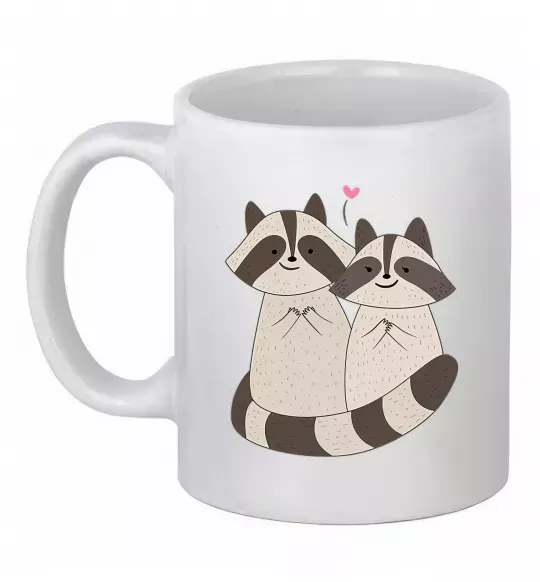 Чашка керамическая Два єноти Белый фото