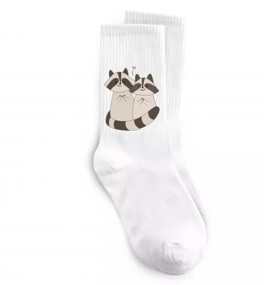 Носки Два єноти Белый фото