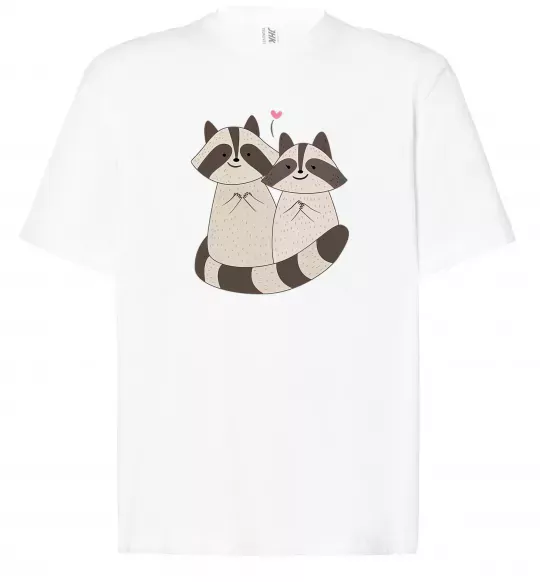 Футболка Оверсайз Два єноти Белый фото