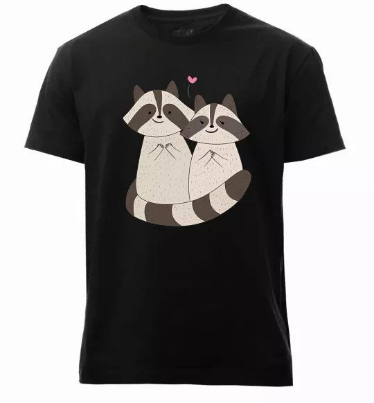 Мужская премиум футболка Два єноти Черный фото