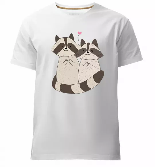 Мужская премиум футболка Два єноти Белый фото