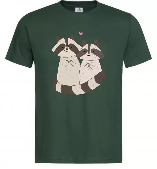 Мужская футболка Два єноти Темно-зеленый фото