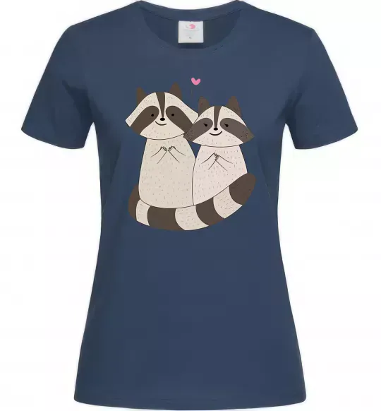 Жіноча футболка Два єноти Темно-синій фото