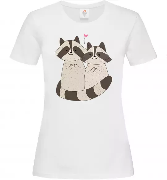 Жіноча футболка Два єноти Білий фото