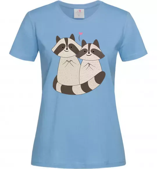 Жіноча футболка Два єноти Блакитний фото