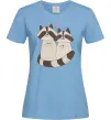 Жіноча футболка Два єноти Блакитний фото