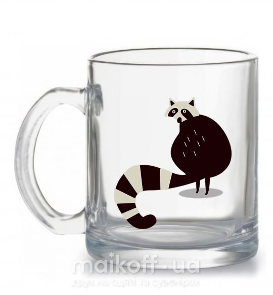 Чашка стеклянная Хвост енота Прозрачный фото