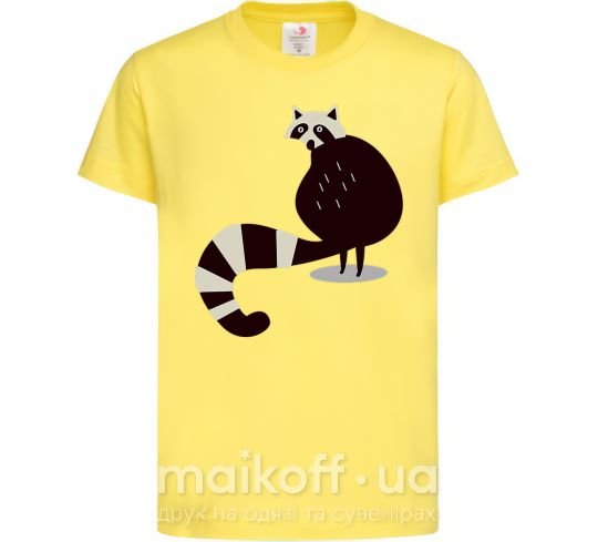 Детская футболка Хвост енота Лимонный фото
