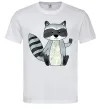 Чоловіча футболка Say hi to racoon Білий Чоловіча футболка Say hi to racoon Білий фото
