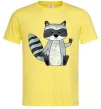 Чоловіча футболка Say hi to racoon Лимонний Чоловіча футболка Say hi to racoon Лимонний фото