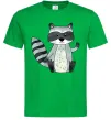Чоловіча футболка Say hi to racoon Зелений Чоловіча футболка Say hi to racoon Зелений фото
