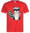 Чоловіча футболка Say hi to racoon Червоний Чоловіча футболка Say hi to racoon Червоний фото