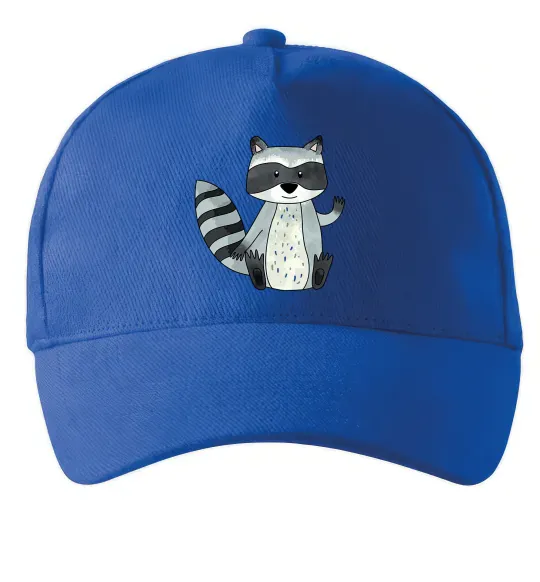 Кепка Say hi to racoon Яскраво-синій фото