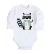 Дитячий бодік Say hi to racoon Білий фото