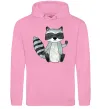Чоловіча толстовка (худі) Say hi to racoon Рожевий фото