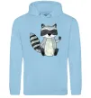Жіноча толстовка (худі) Say hi to racoon Блакитний фото