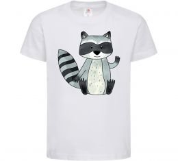 Детская футболка Say hi to racoon