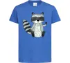 Детская футболка Say hi to racoon Ярко-синий фото