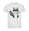 Детская футболка Say hi to racoon Белый фото