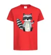 Детская футболка Say hi to racoon Красный фото