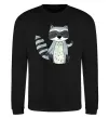 Світшот Say hi to racoon Чорний фото
