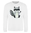 Світшот Say hi to racoon Білий фото