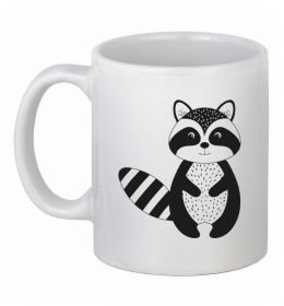 Чашка керамическая Маленький єнот чорний Чашка керамическая Маленький єнот чорний