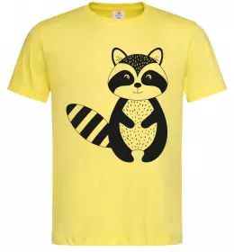 Мужская футболка Малюнок єнота Красный фото