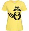 Женская футболка Маленький єнот чорний Лимонный Женская футболка Маленький єнот чорний Лимонный фото