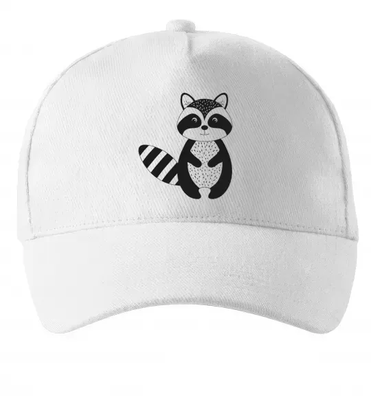 Кепка Маленький єнот чорний Белый фото