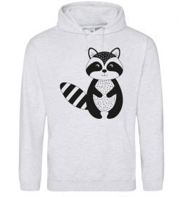 Жіноча толстовка (худі) Маленький єнот чорний