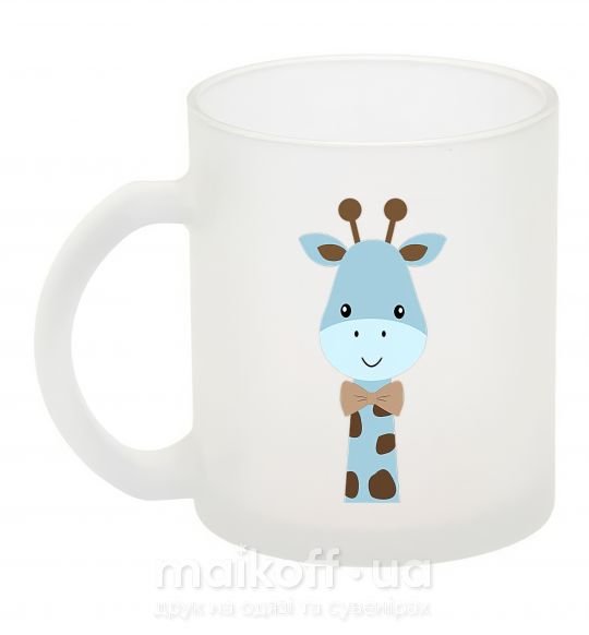 Чашка стеклянная Голубой жираф Фроузен фото