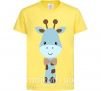 Дитяча футболка Голубой жираф Лимонний фото