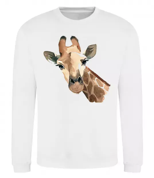 Свитшот Жираф акварель Белый фото