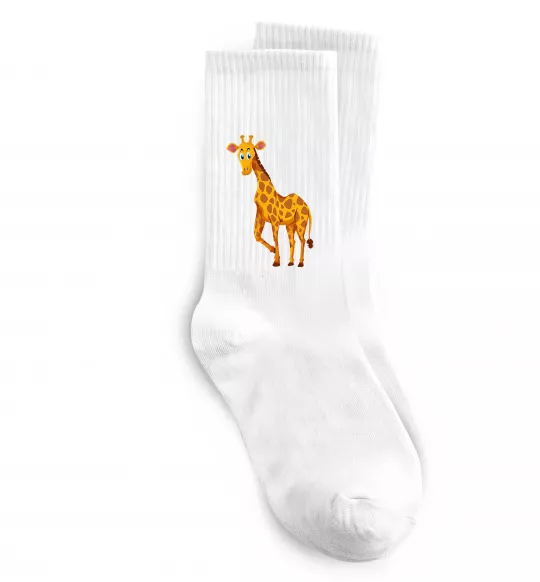 Носки Жираф посміхається Белый фото