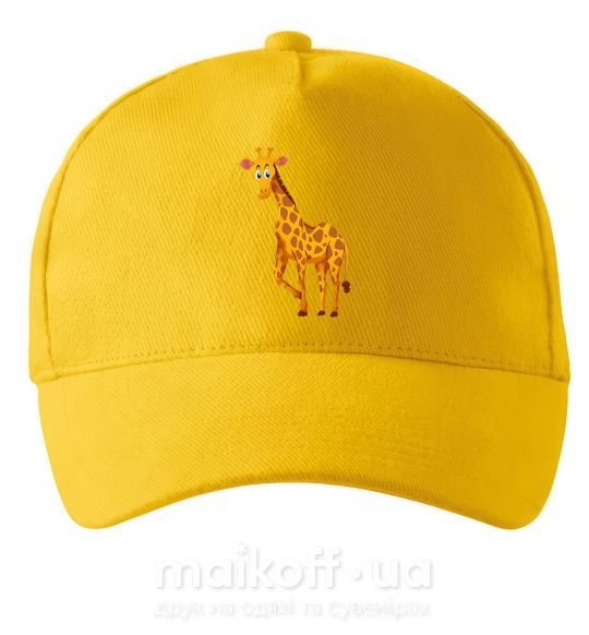 Кепка Жираф улыбается Солнечно желтый фото