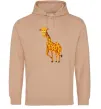 Мужская толстовка (худи) Жираф посміхається Песочный Мужская толстовка (худи) Жираф посміхається Песочный фото