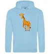 Мужская толстовка (худи) Жираф посміхається Голубой фото