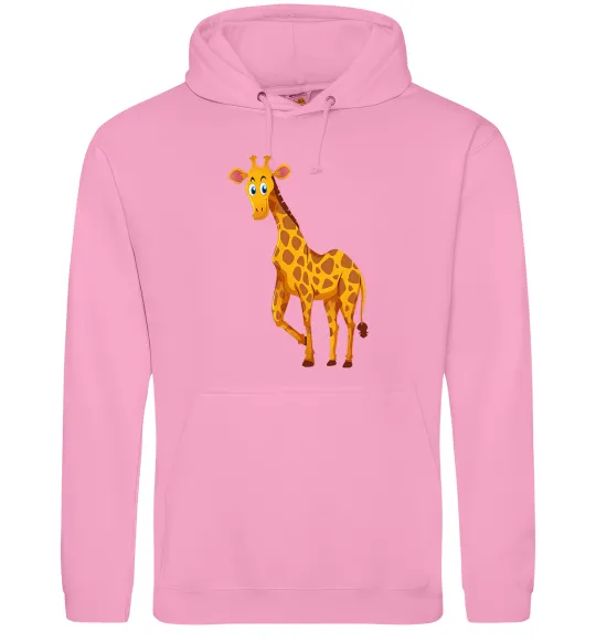 Женская толстовка (худи) Жираф посміхається Розовый фото