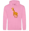 Женская толстовка (худи) Жираф посміхається Розовый фото