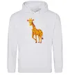 Женская толстовка (худи) Жираф посміхається Серый меланж Женская толстовка (худи) Жираф посміхається Серый меланж фото