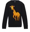 Детский Свитшот Жираф посміхається Черный фото