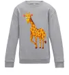 Детский Свитшот Жираф посміхається Серый меланж фото